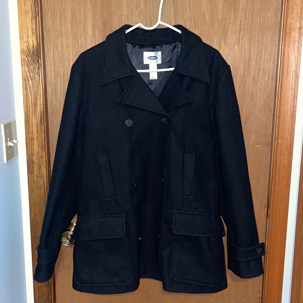 Large Black Pea Coat